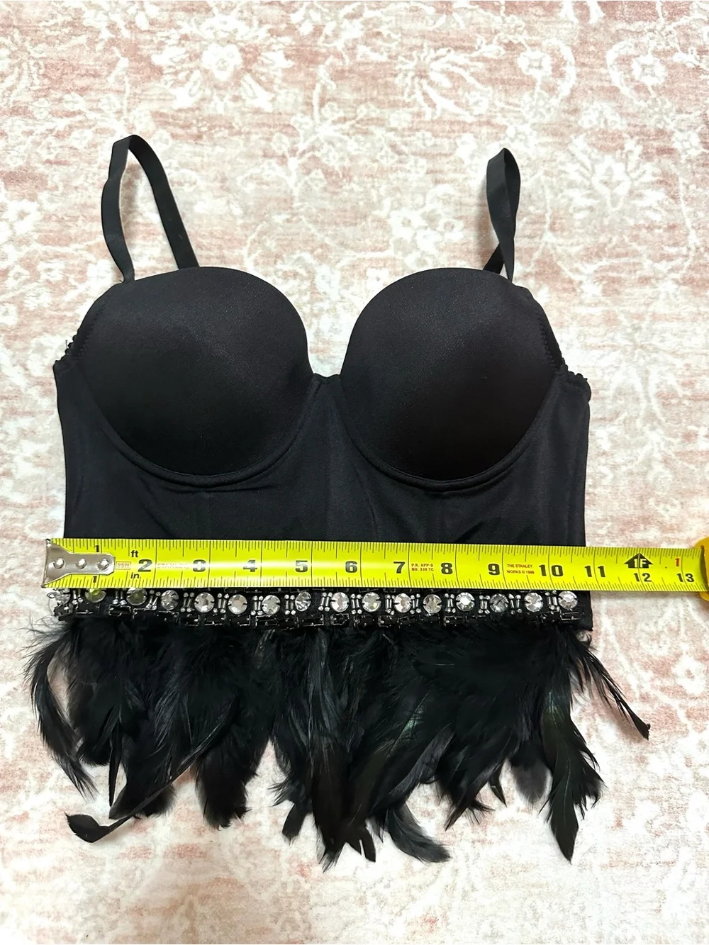 Vintage BEBE ✨Crystal & Feather Corset Top - Picture 5 of 11